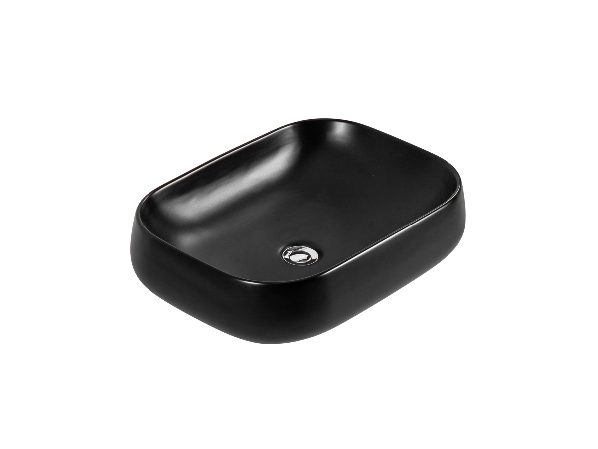 Раковина накладная Aquanet 560x420x140 мм матовый черный AQ5526-MB