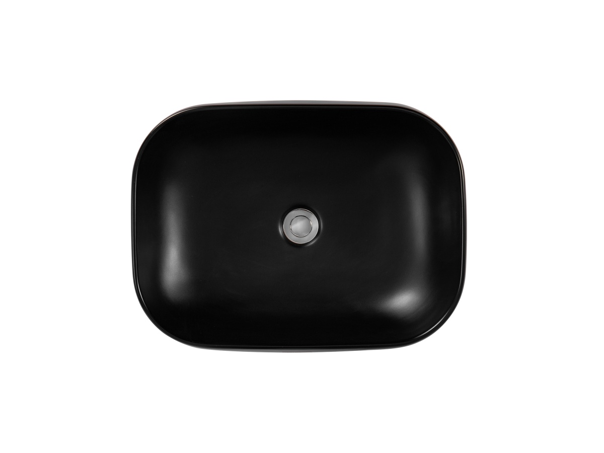 Раковина накладная Aquanet 560x420x140 мм матовый черный AQ5526-MB