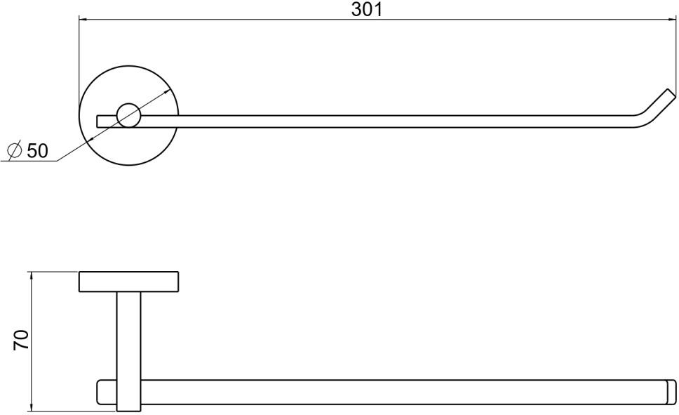 Полотенцедержатель Aquanet БЕТТА хром AQ4619CR