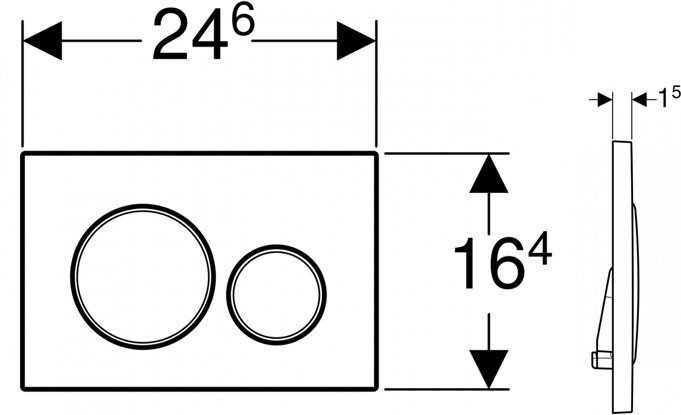 Клавиша смыва Geberit Sigma20 двойной смыв белый матовый 115.882.JT.1