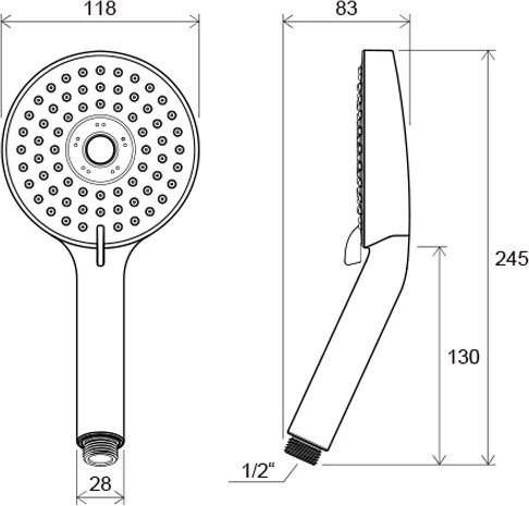 Душевая лейка RAVAK Flat 953.00 X07P009