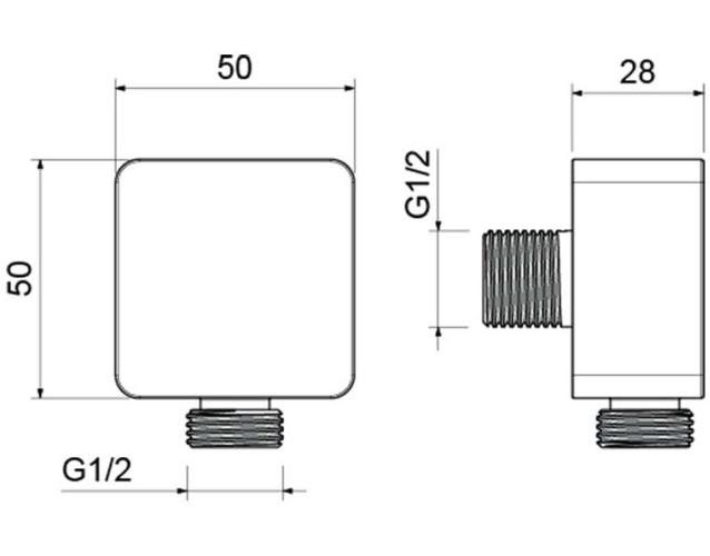 Шланговое подсоединение Aquatek матовый черный AQ2459MB