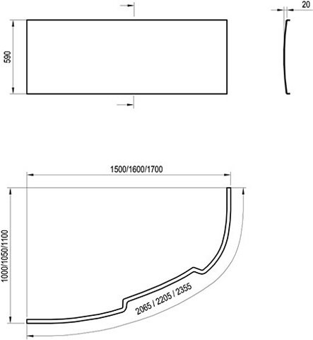 Ванна акриловая асимметричная RAVAK Asymmetric 160x105 см R белая C471000000
