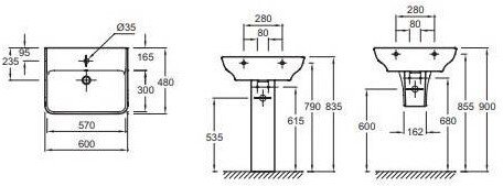 Раковина Jacob Delafon Struktura 60х48 см EGD112-00