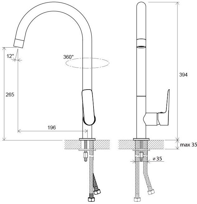 Смеситель для кухни RAVAK Classic CL 016.00 X070085