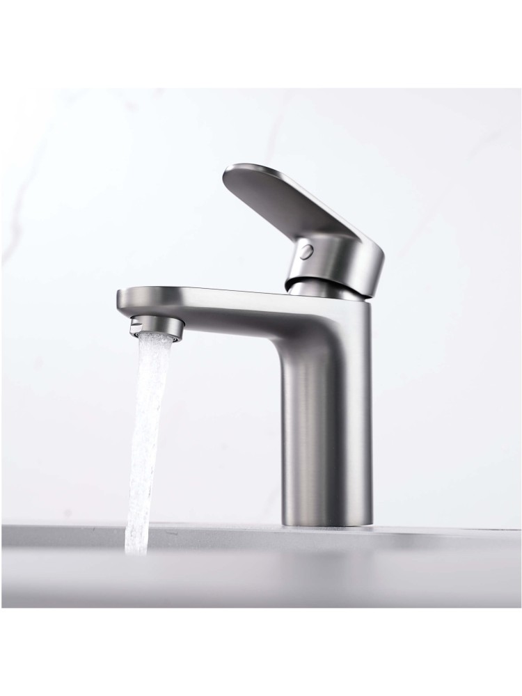 Смеситель для раковины Aquanet Ника 90 мм без донного клапана оружейная сталь AQ1810BGM