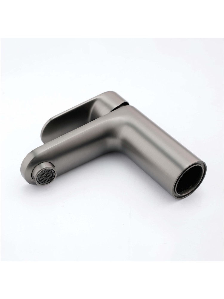 Смеситель для раковины Aquanet Ника 90 мм без донного клапана оружейная сталь AQ1810BGM