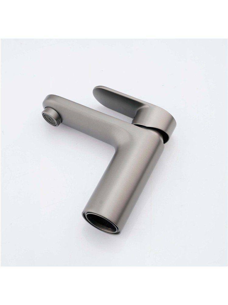 Смеситель для раковины Aquanet Ника 90 мм без донного клапана оружейная сталь AQ1810BGM