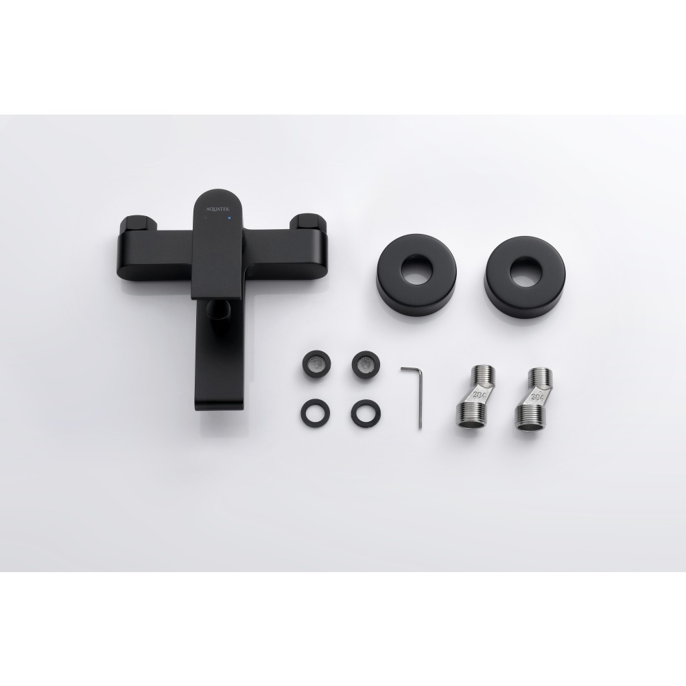 Смеситель для ванны Aquanet ЛИРА матовый черный AQ1440MB