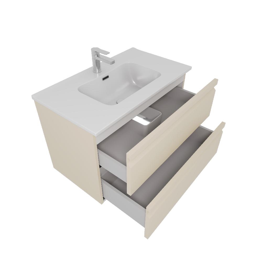 Комплект мебели для ванной AQUATON ВЕГА 80 с раковиной AQ0480-00 капучино светлый AQ77080-LC