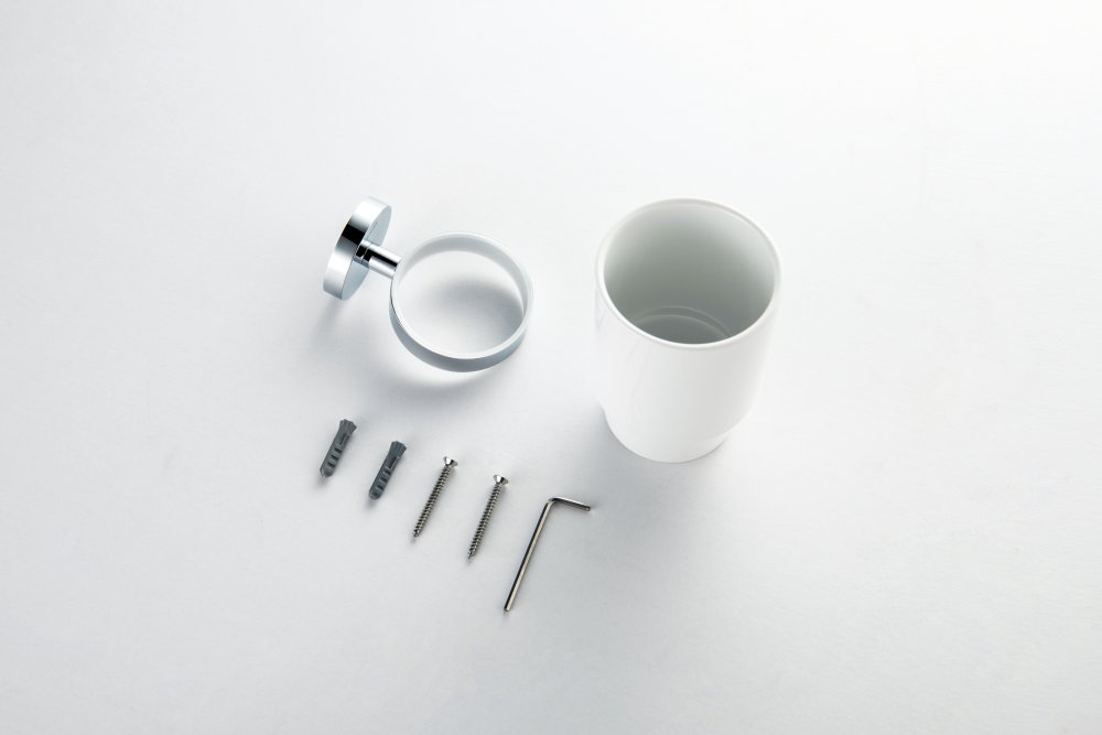 Стакан с держателем Aquatek БЕТТА хром AQ4604CR