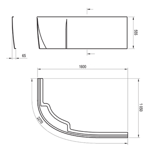 Передняя панель Ravak Rosa II 160 P A белая CZL1200AN0