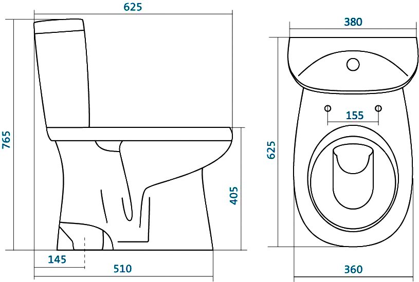 Унитаз-компакт Sanita Luxe Анимо напольный 2 режима дюропласт 1.WH30.2.133