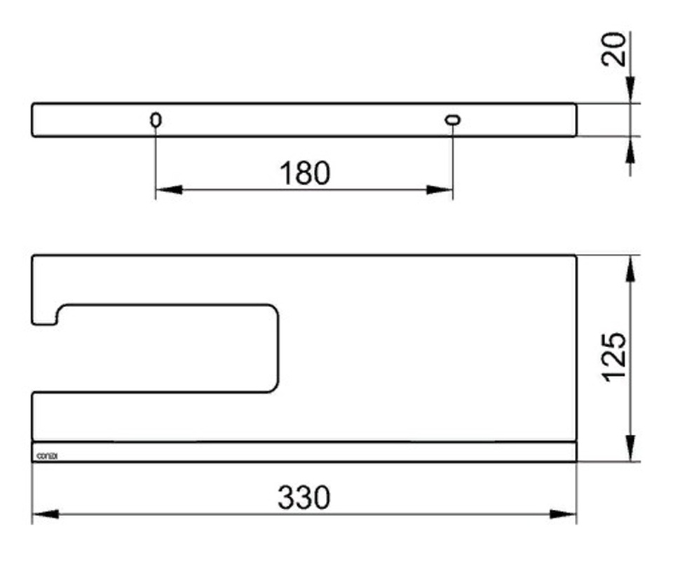 Держатель для туалетной бумаги с полочкой KEUCO EDITION 90 Square хром дымчатое стекло 19173018000