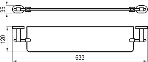 Полка стеклянная Ravak Chrome CR 500.00 64 см X07P195