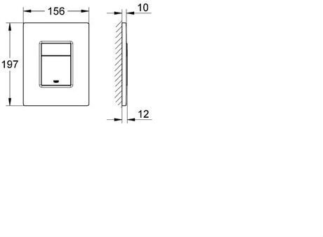 Панель смыва для унитаза GROHE Skate Cosmopolitan 3 режима смыва хром 38732000