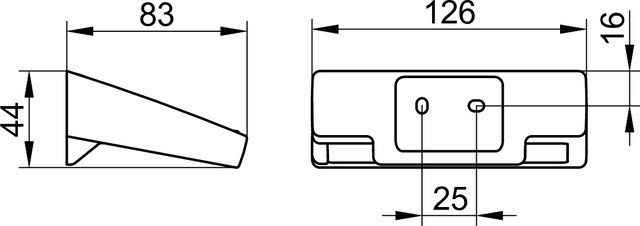 Держатель для туалетной бумаги KEUCO AVENO открытый с роликовым тормозом и клеевым комплектом черный матовый 14662370000