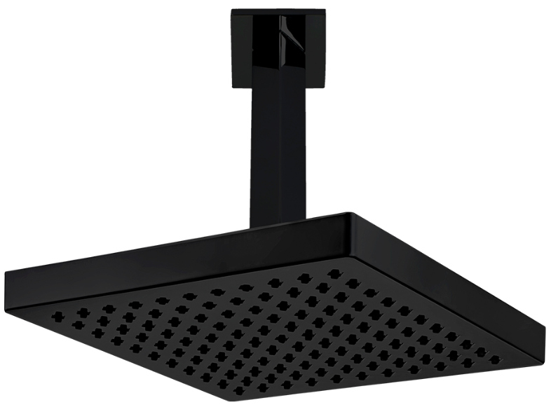 Верхний душ TOPAZ TIERA квадратный 200x200 мм матовый черный 102145032C1EX