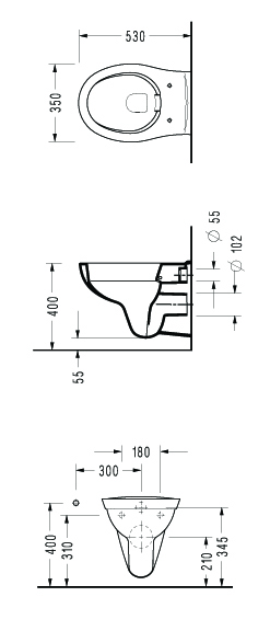 Унитаз подвесной безободковый Serel Asma с сиденьем микролифт 0426SC