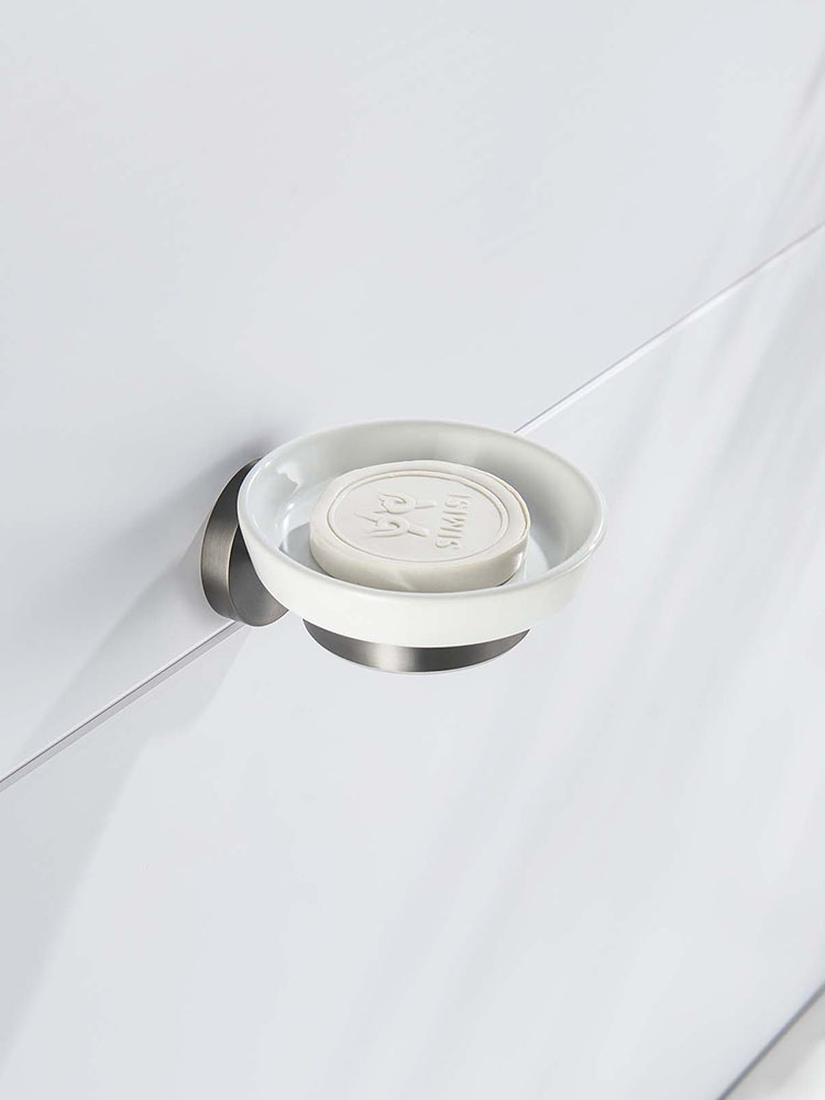 Мыльница Aquanet Бетта оружейная сталь шлифованный черный хром AQ4603BGM