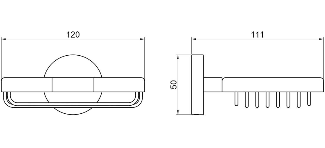 Мыльница-решетка Aquanet БЕТТА хром AQ4633CR