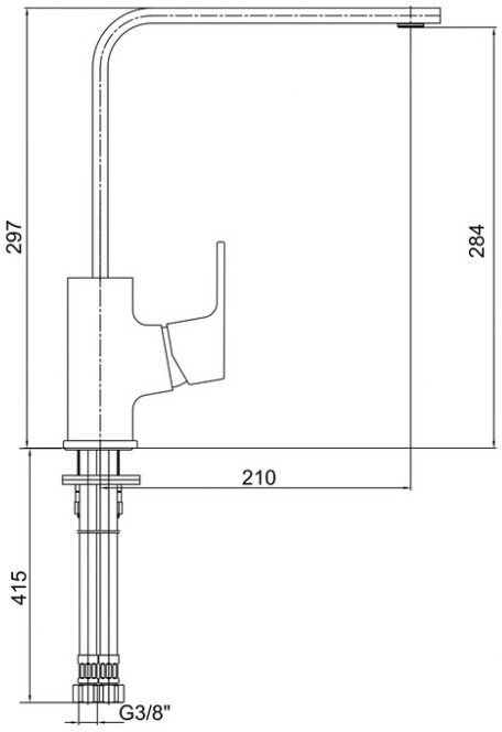 Смеситель для кухни TRES TIERA черный хром 103518123EX