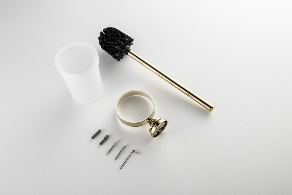 Ершик для унитаза Aquanet Классик полированное золото AQ4510PG