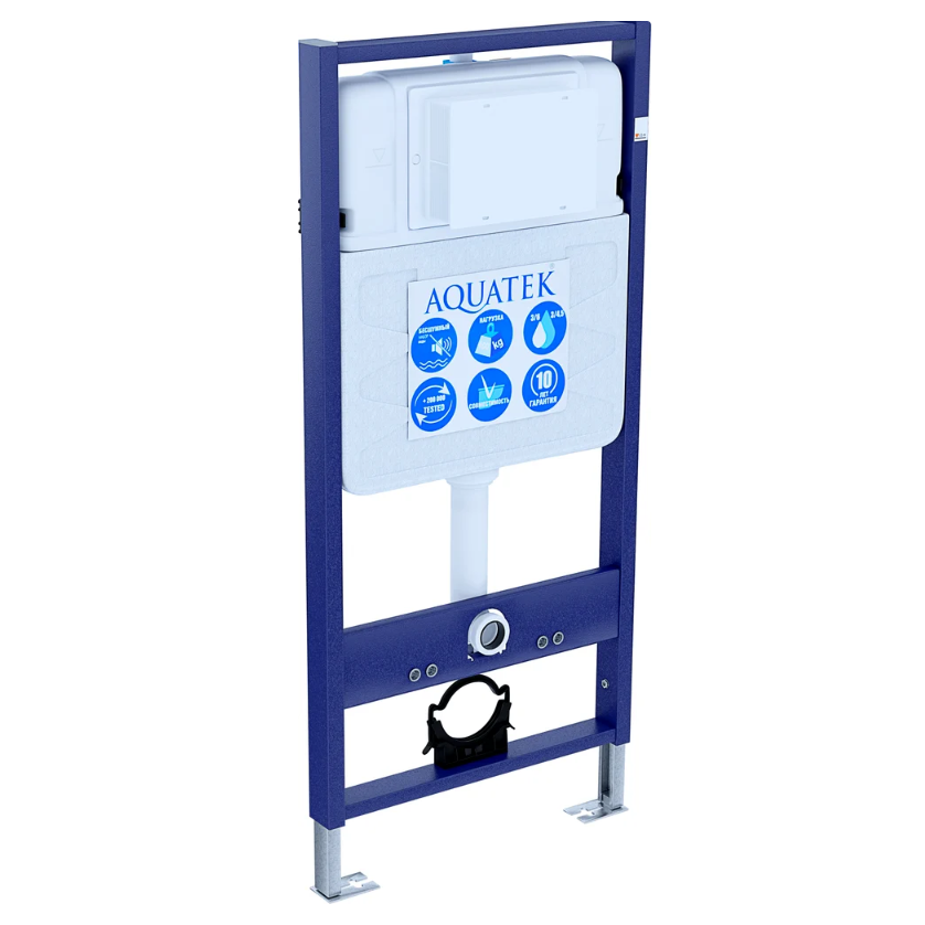 Комплект инсталляции с унитазом AQUATEK ЕВРОПА New (рама INS-0000012, унитаз AQ1106L-00 soft-close) ЕВРОПА New