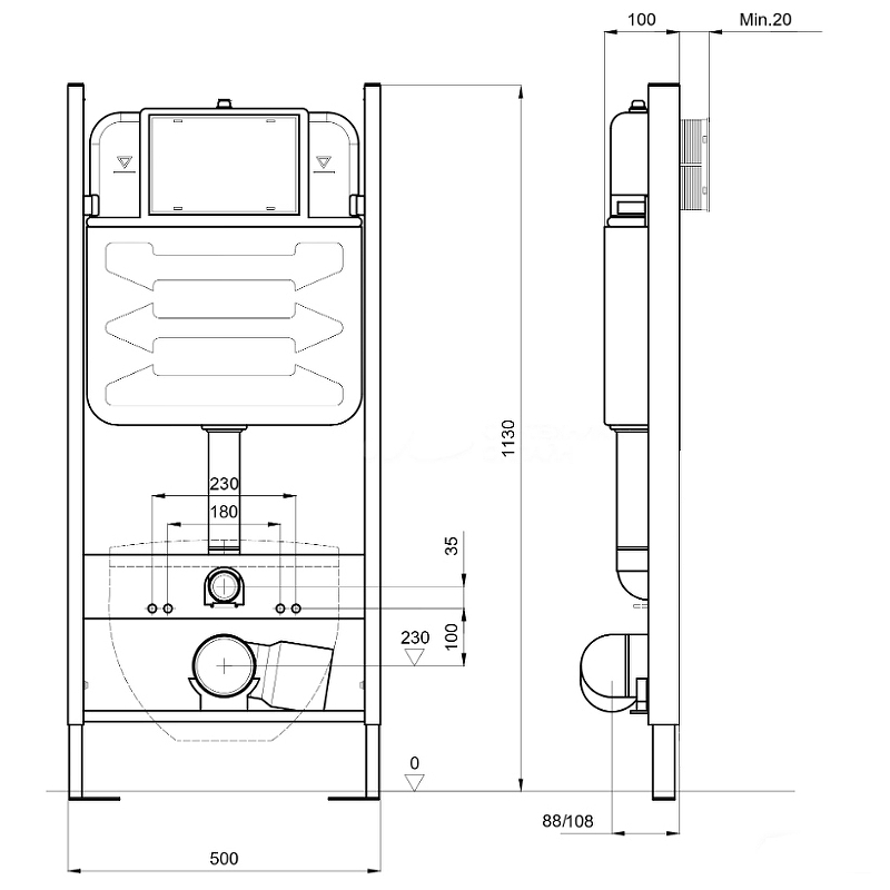 Комплект инсталляция с унитазом Aquatek Либра New (INS-0000012, AQ0530N-00) ЛИБРА N