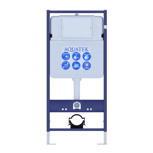 Комплект инсталляции 4 в 1 AQUATEK Альтаир (рама Standard INS-0000012, кнопка KDI-0000011, унитаз AQ1980-00) cm-011