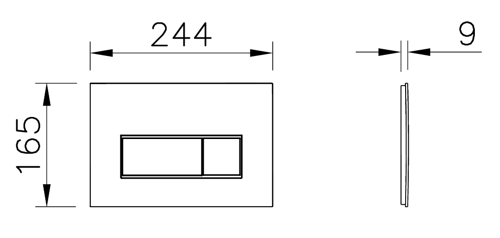 Комплект инсталляция VitrA Core 738-5800-01 и панель смыва Root S хром глянцевый 800-1875
