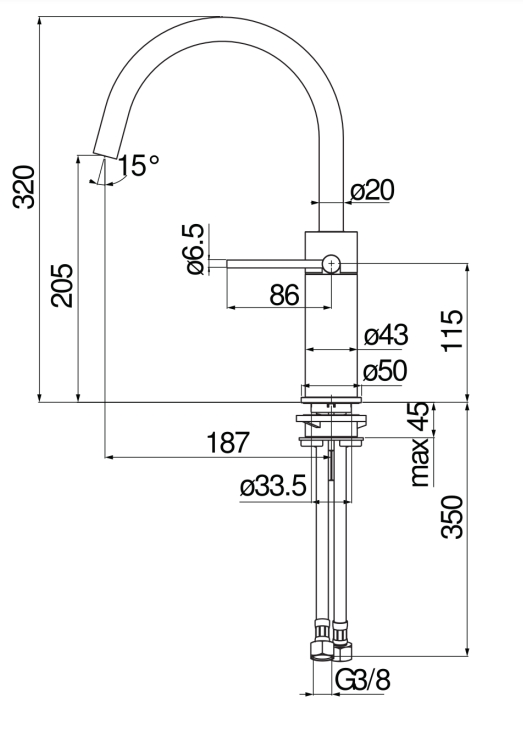 Смеситель для кухни Nobili Velis красное золото VE125133RCP