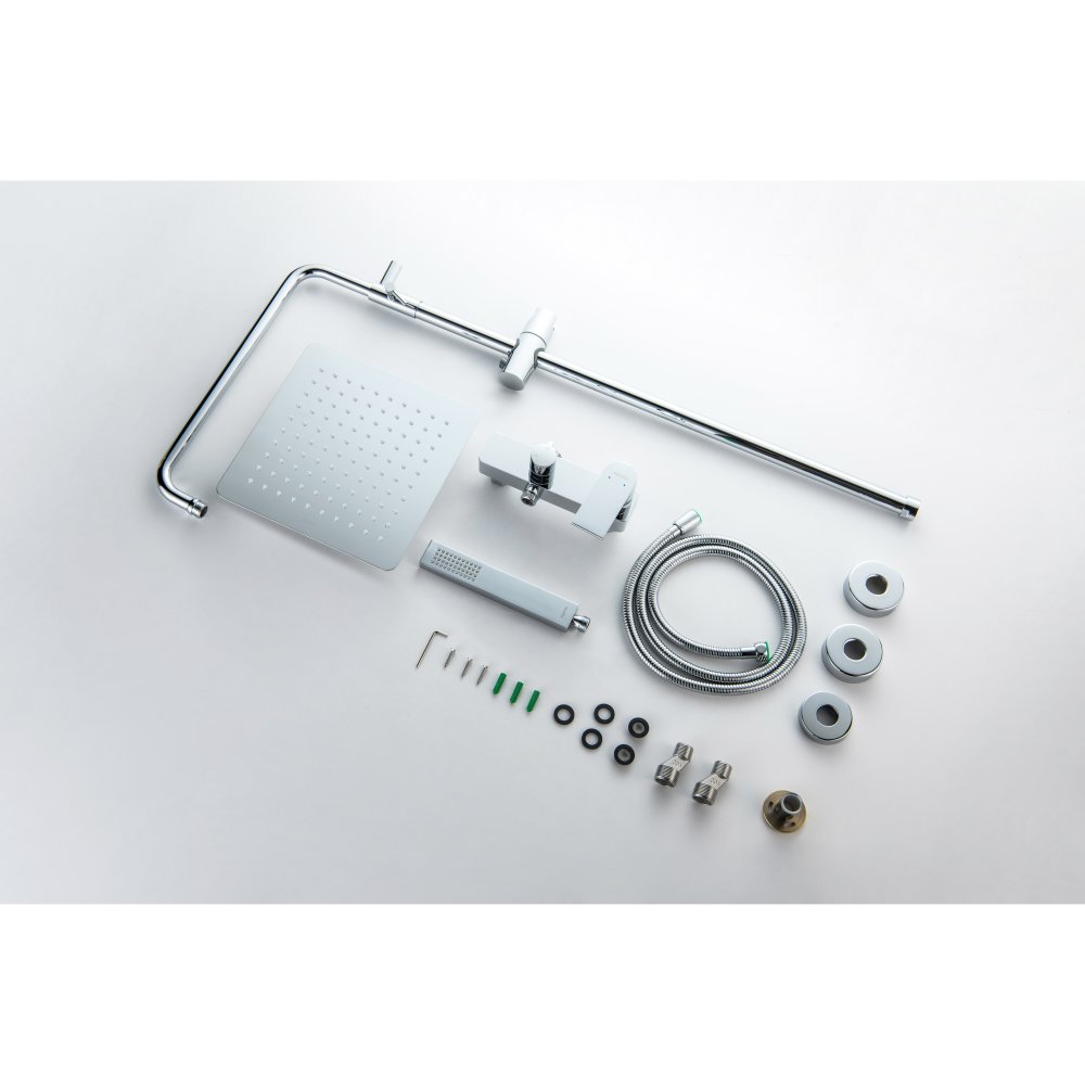 Душевая система Aquanet Лира AQ2465CR со смесителем для душа 250х250 мм хром AQ2465CR