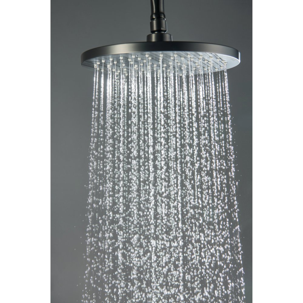 Душевая система со смесителем для душа Aquanet Бетта 220 мм оружейная сталь AQ2160BGM