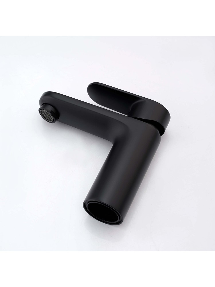 Смеситель для раковины Aquanet Ника 90 мм без донного клапана матовый черный AQ1810MB