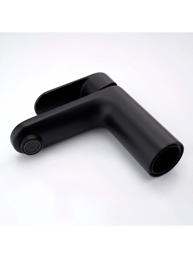 Смеситель для раковины Aquanet Ника 90 мм без донного клапана матовый черный AQ1810MB