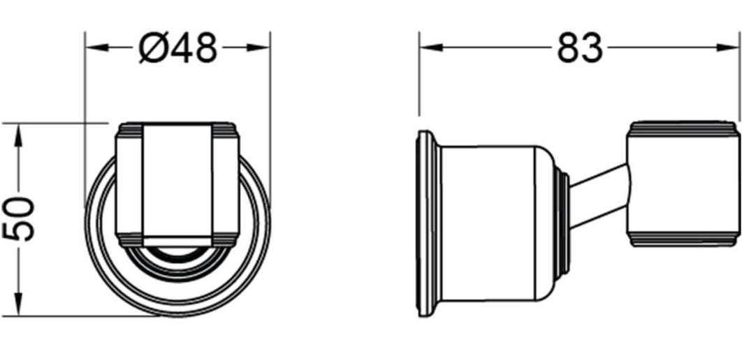 Держатель ручного душа Aquanet Классик хром AQ2407CR