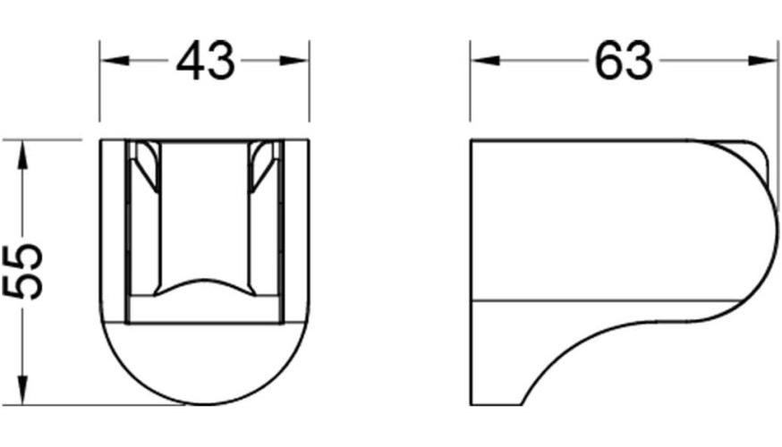 Держатель ручного душа Aquanet хром AQ2405CR