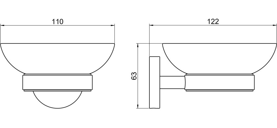 Мыльница Aquatek БЕТТА матовый черный AQ4603MB