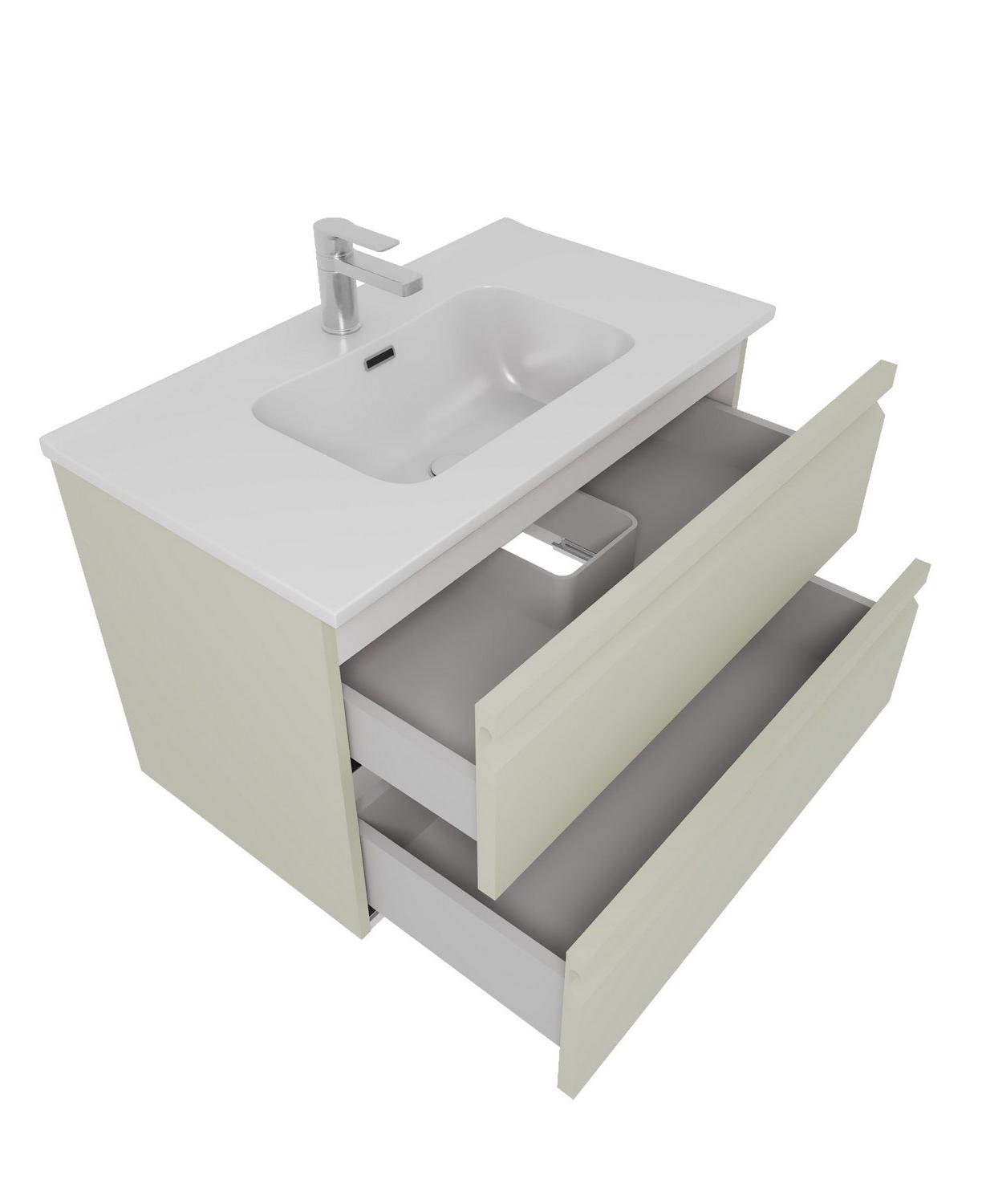 Комплект мебели для ванной AQUATON ВЕГА 60 с раковиной AQ0460-00 шалфей зеленый AQ77060-GS