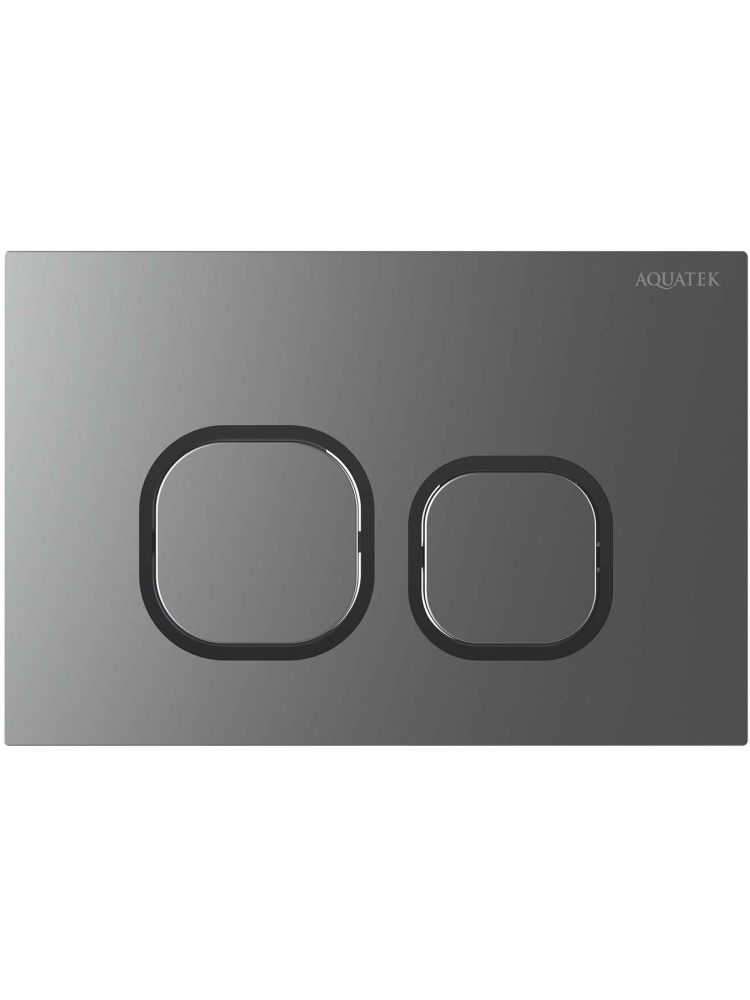 Панель смыва Kordi KDI-0000060 оружейная сталь матовая ободок хром 162х244 мм KDI-0000060