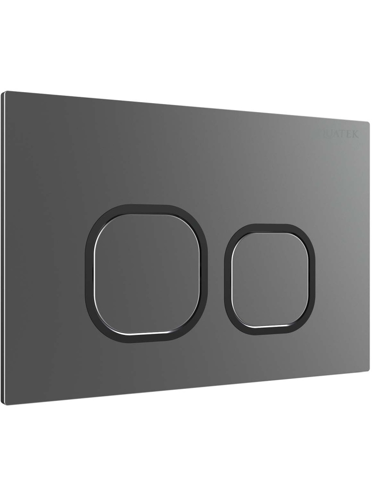 Панель смыва Kordi KDI-0000060 оружейная сталь матовая ободок хром 162х244 мм KDI-0000060