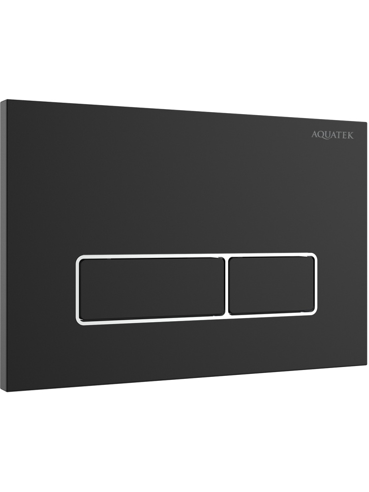 Панель смыва Kordi KDI-0000064 черный матовый ободок хром прямоугольные кнопки 162х244 мм KDI-0000064