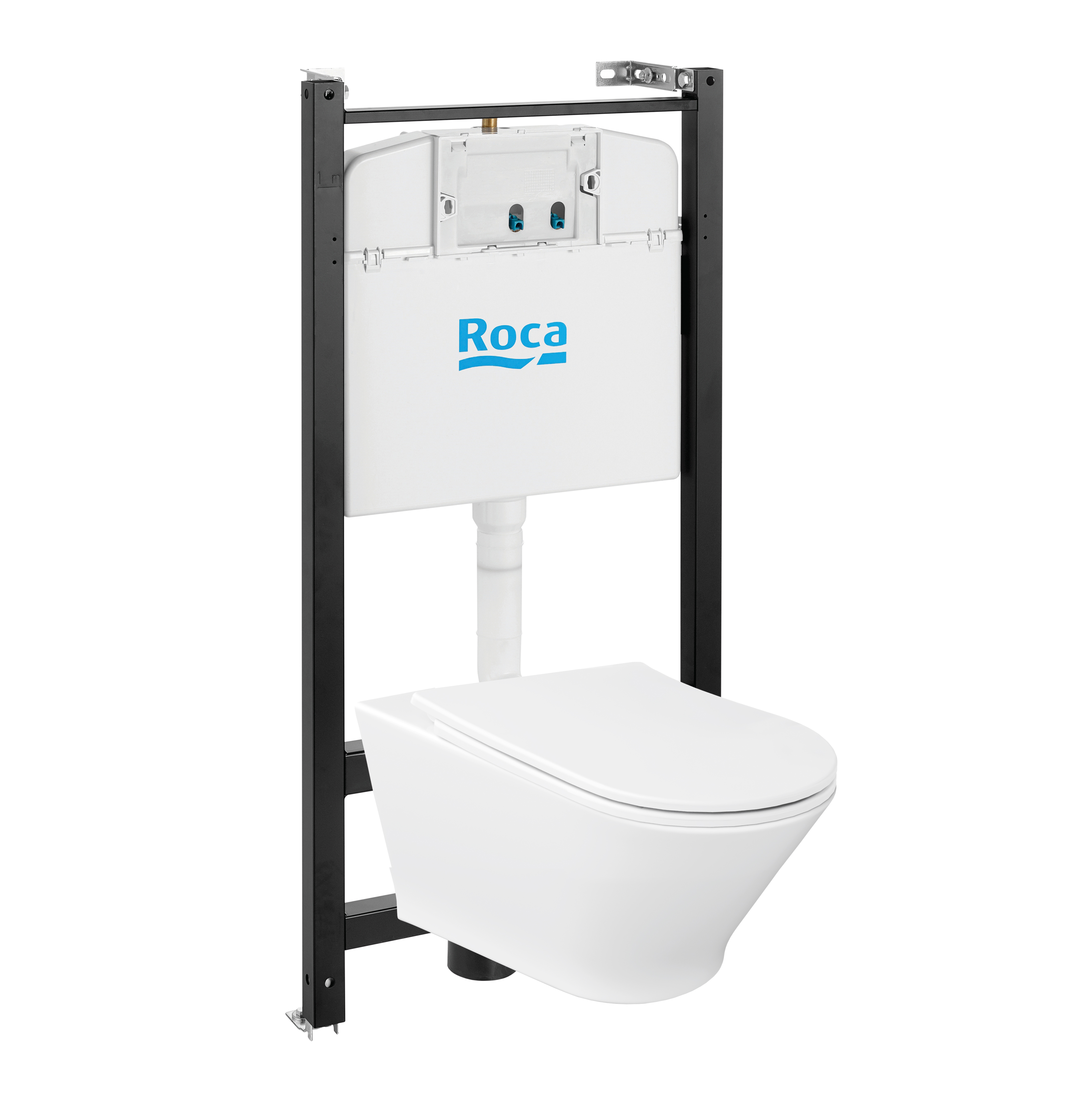 Комплект инсталляции с подвесным унитазом Roca The Gap Round Rimless и сиденьем Supralit микролифт 893105000