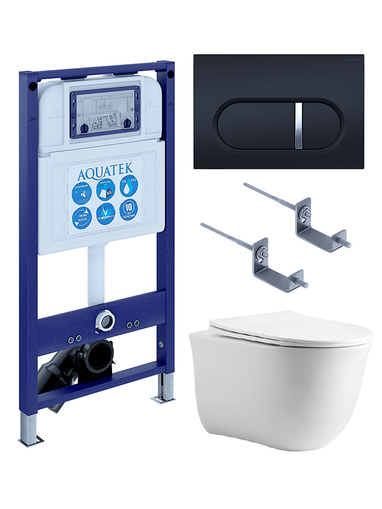 Комплект инсталляции с унитазом 4 в 1 AQUATEK КЛАССИК cm-045