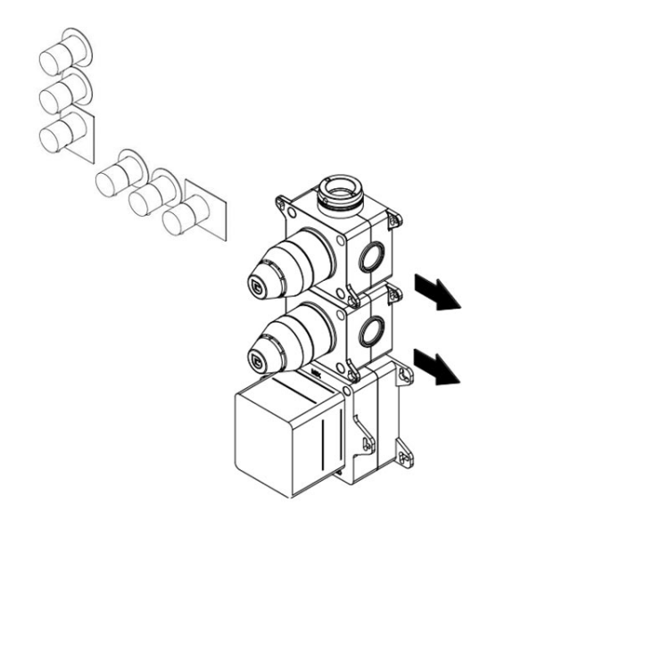 Внутренняя часть термостатического смесителя для душа Ritmonio PM0030J