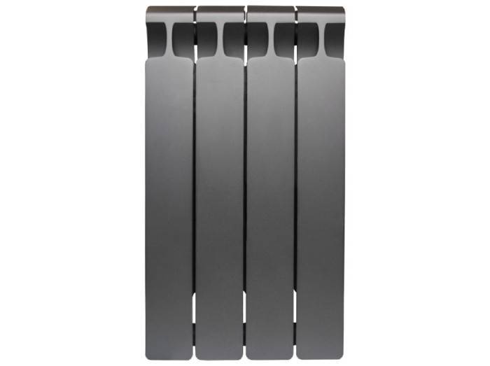 Радиатор биметаллический Rifar Monolit 500 4 секции боковое подключение Титан R-MN-500-04-TI