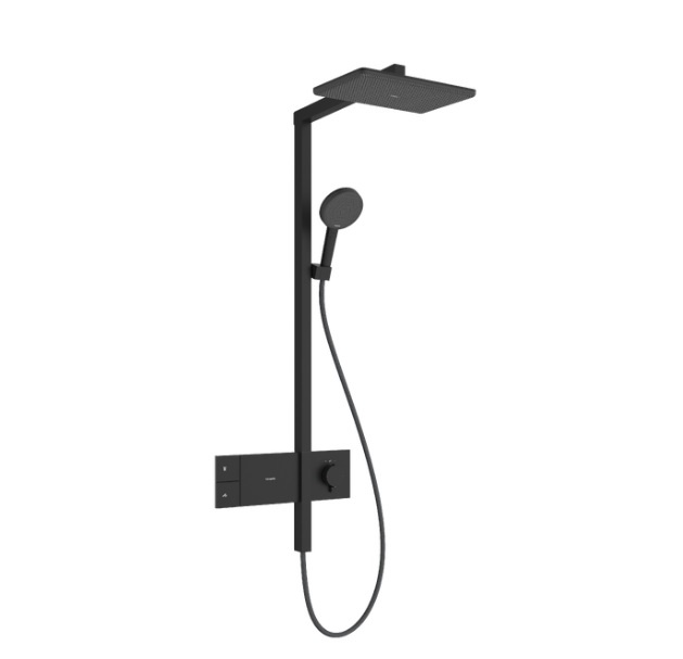 Душевая стойка Hansgrohe Raindance Alive Q 210/340 с термостатом, черный матовый, 24580670