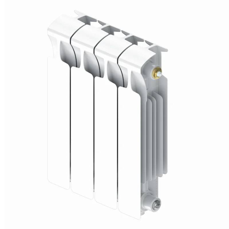 Радиатор биметаллический Rifar Monolit 350 4 секции нижнее правое подключение RM35004НП50