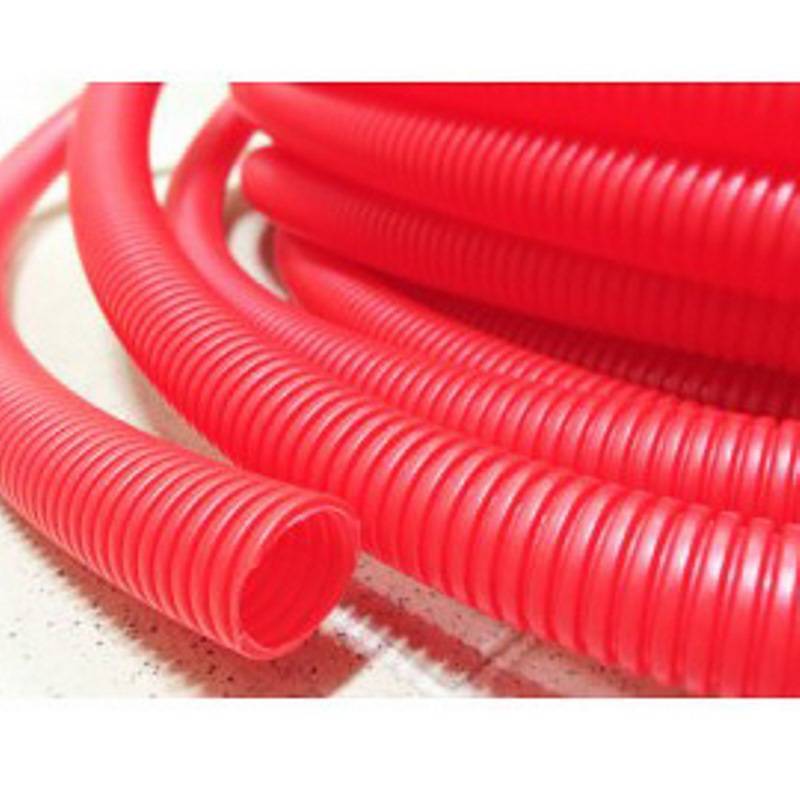 Труба гофрированная защитная Henco 32 мм красная 25 м 25-MR32